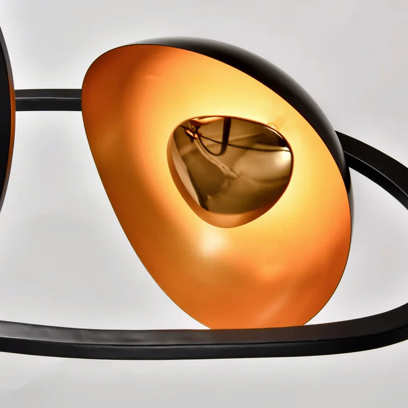 Lustre design noir et cuivré moderne