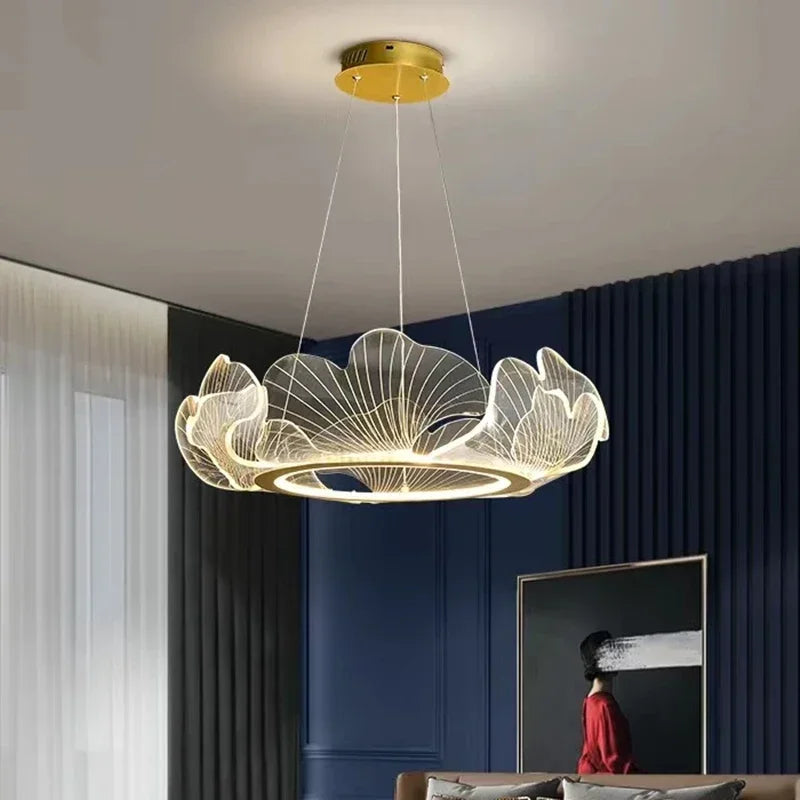 suspension led en acrylique design moderne décoratif