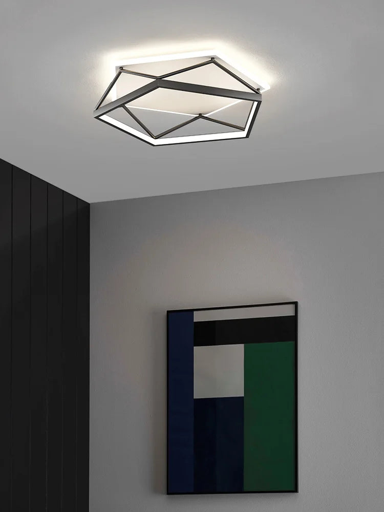 Plafonnier led minimaliste nordique design géométrique