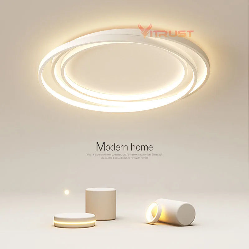 Plafonnier LED nordique lampe noir blanc chambre salle à manger cuisine plafond moderne à LEDs lampe Plafonnier LED étude Ailse