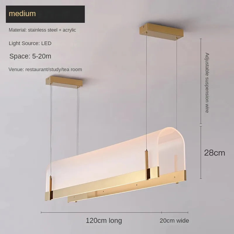 lustre en acrylique pour restaurant et salon postmoderne