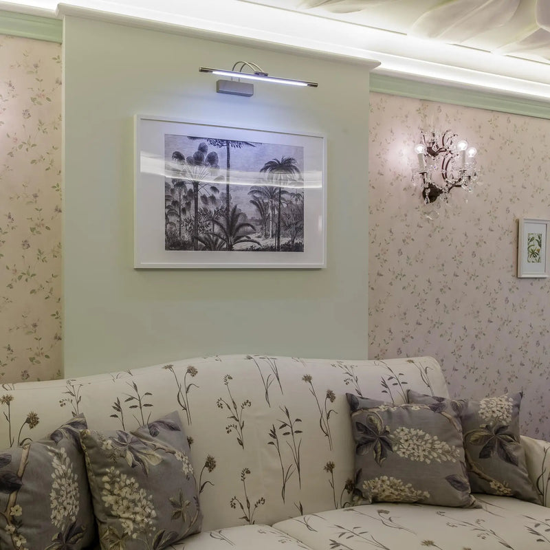 Applique murale LED chromée pour miroir