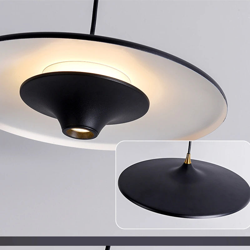 Restaurant nordique LED lustre table à manger lampe suspendue 1 tête UFO chevet bar chambre bar décor à la maison luminaire intérieur