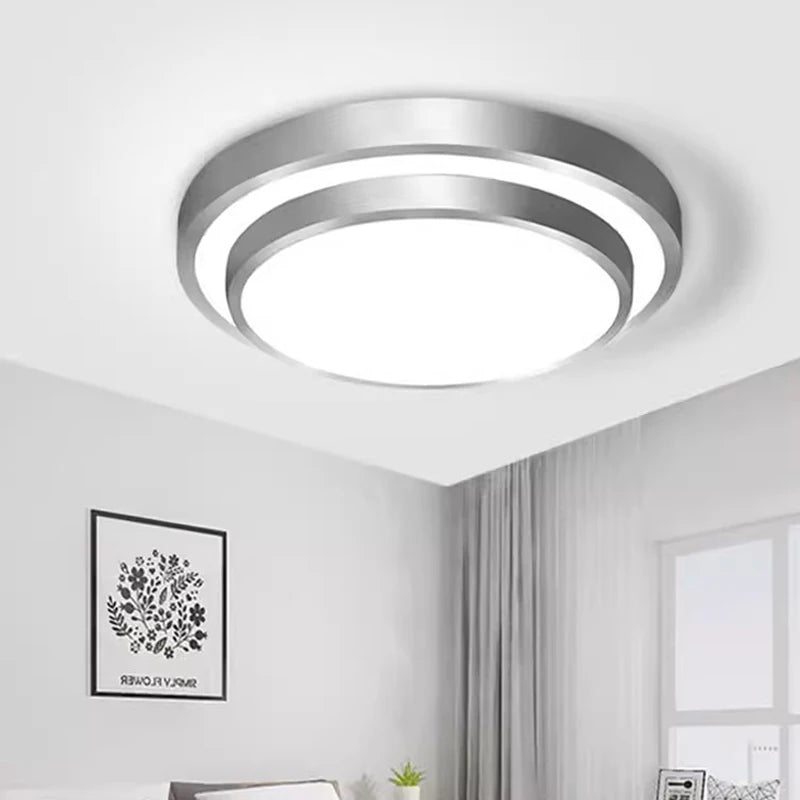 plafonnier moderne à leds double couche aluminium avec télécommande