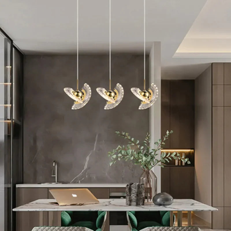 Nordique luxe suspension moderne rotatif lumière chaude plafonniers salon chambre Foyer décoration lampes suspendues