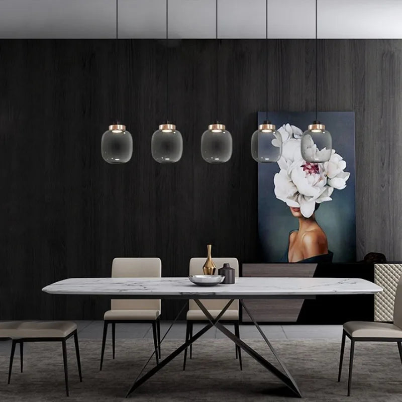 Lustre en verre de Style moderne