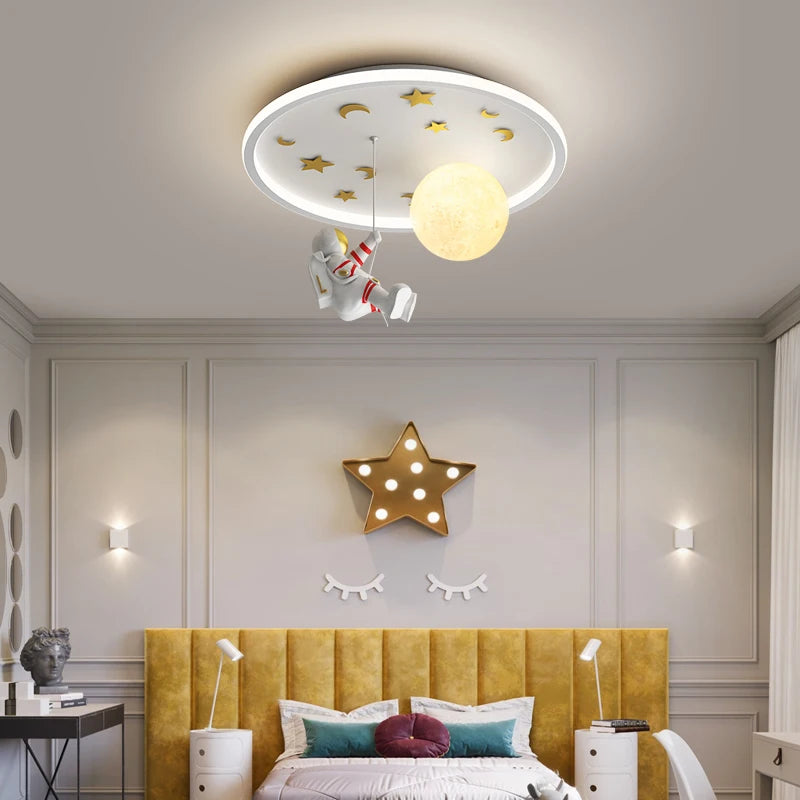 Plafonnier mignon pour chambre enfant licorne astronaute décoratif