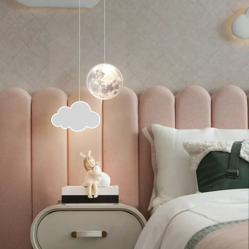 suspension créative pour enfants avec télécommande gradation étoile nuage lune