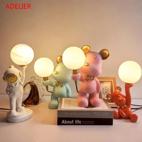 lampe de bureau 3d dessin animé ours pour enfants cadeau d'anniversaire