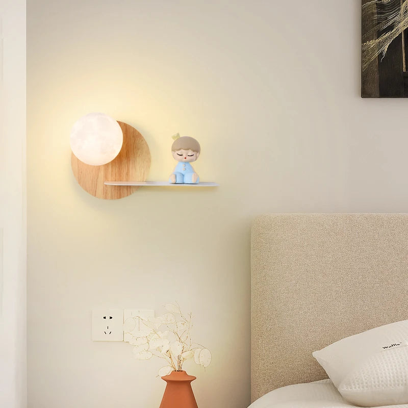 applique murale led moderne créative astronaute pour enfants