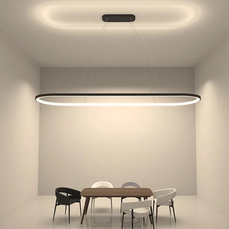 lustre nordique minimaliste ovale pour décoration intérieure