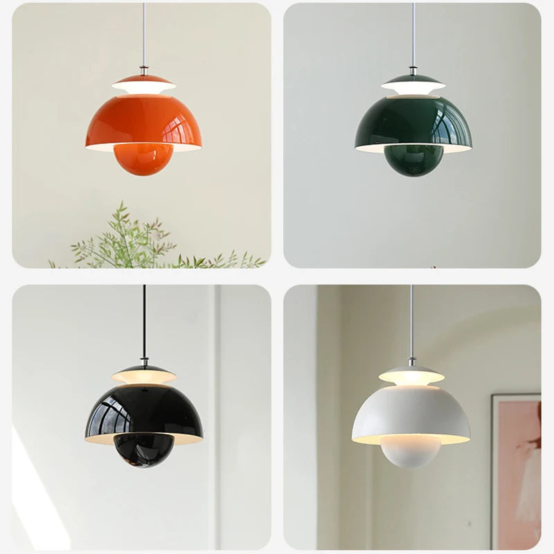 Moderne Nordique Danois Designer LED Suspension Lumière Fleur Bud Décor Art Suspendus Lustres Lampe Maison Chambre Cuisine Lampe De Chevet