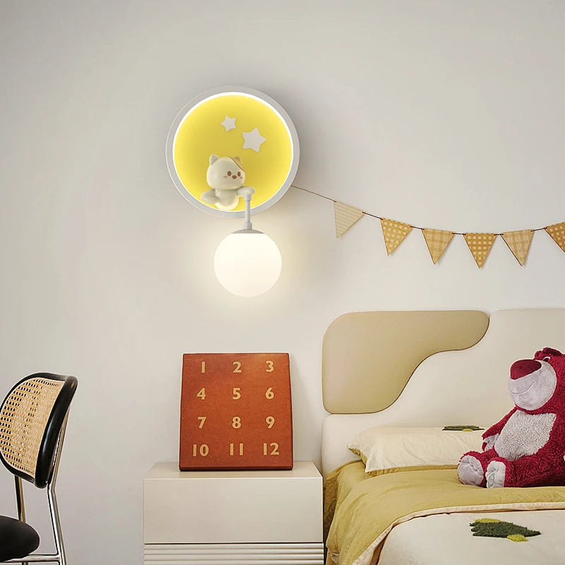 applique murale romantique éclairage décoratif animal pour enfant