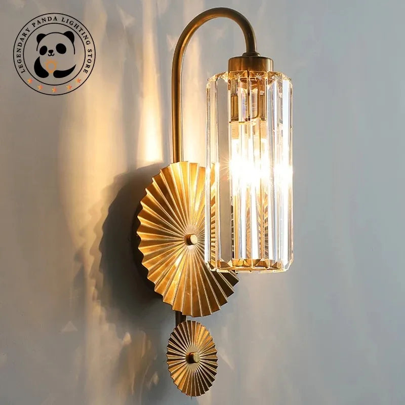 Applique murale LED en cristal de luxe postmodernes