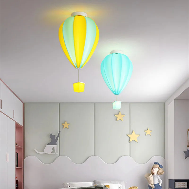 plafonnier ballon à air chaud design mignon avec télécommande