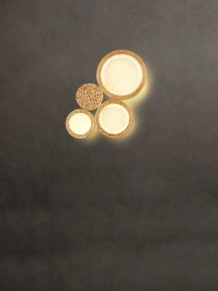 applique murale led postmoderne en cuivre miroir magique arandela externe