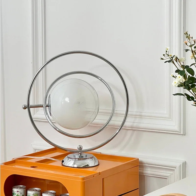 lampe de bureau design italienne en verre rotative