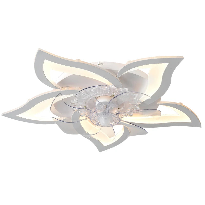 Busmos Fan LED Pendant Lamp Modern LED Pendant Lamp For Living Room, Bedroom, Studio Fan LED Pendant Lamp Dimmable White