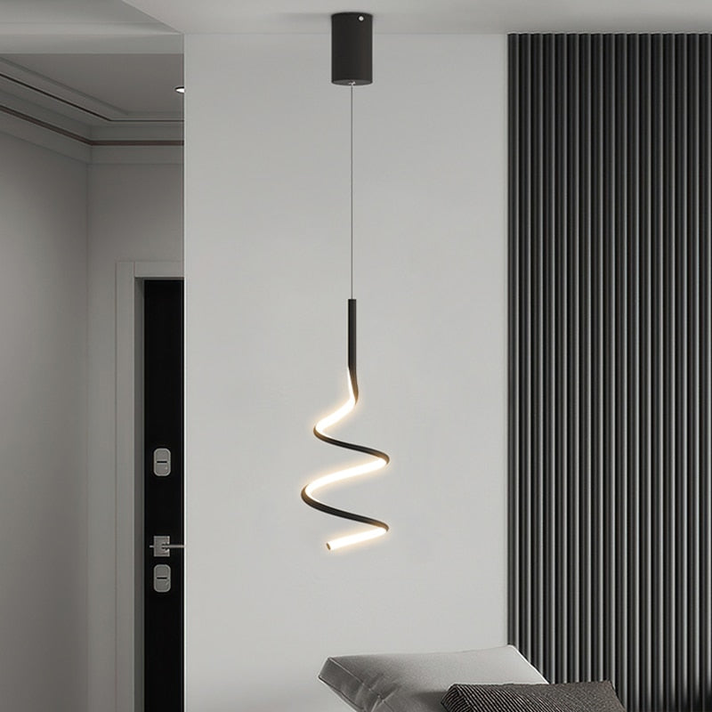 pendant light Polino minimalist wave LED design