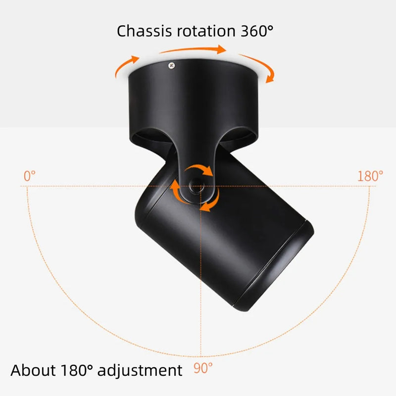 Spot dimmable rotatif led haute qualité monté en surface