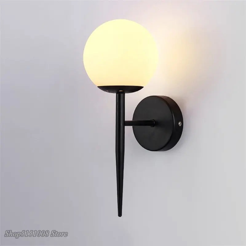 applique murale led modernes nordiques boule de verre décoration artistique