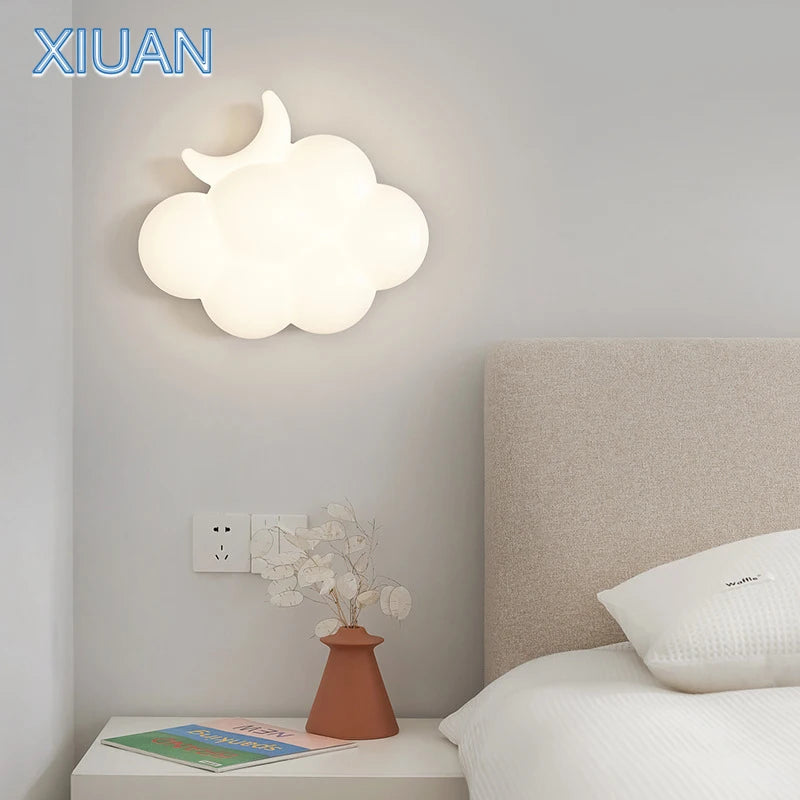 applique murale moderne en forme de nuage blanc pour intérieur