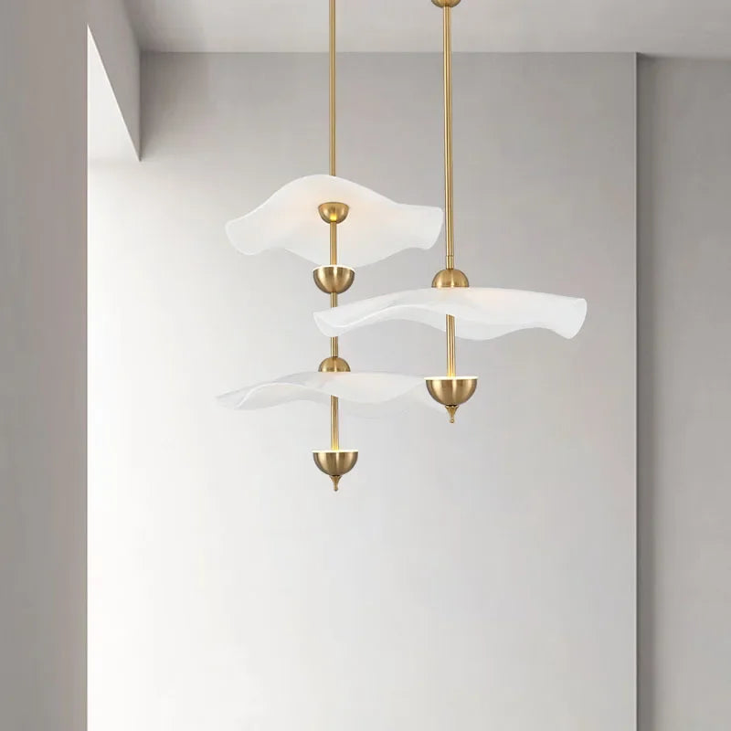 lustre créatif nordique en forme de lotus pour décoration intérieure