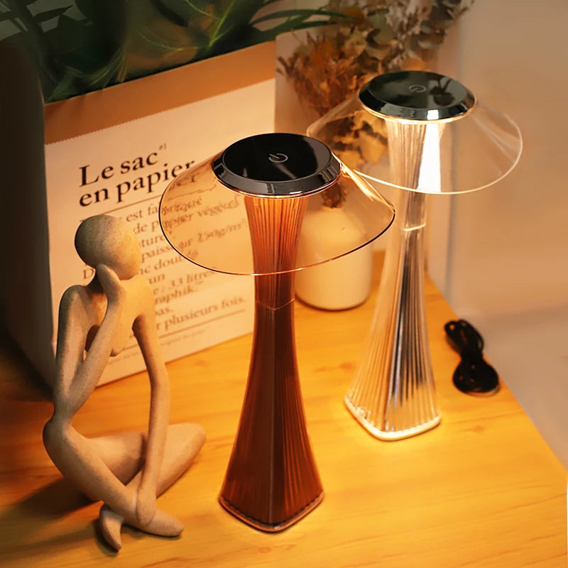 lampe champignon led déco intérieur bar restaurant chambre usb veilleuse