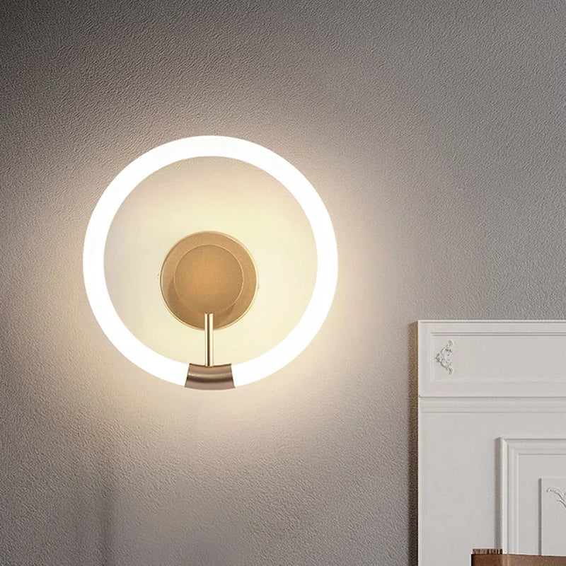 Applique murale LED Moderne Or Cercle