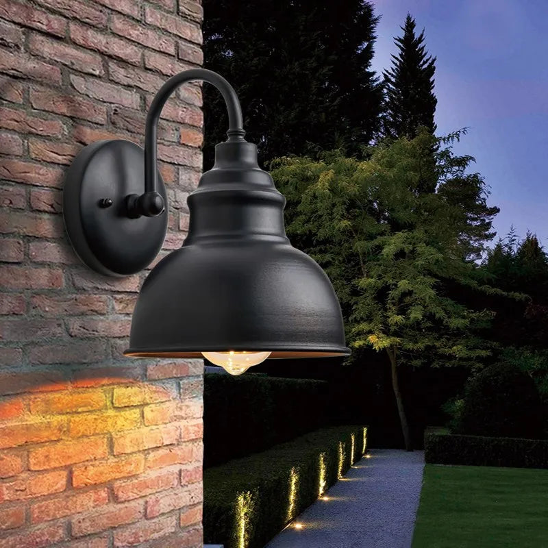 Applique murale extérieure rétro étanche pour jardin porche allée escalier cour balcon Villa Vintage fer applique lampe éclairage