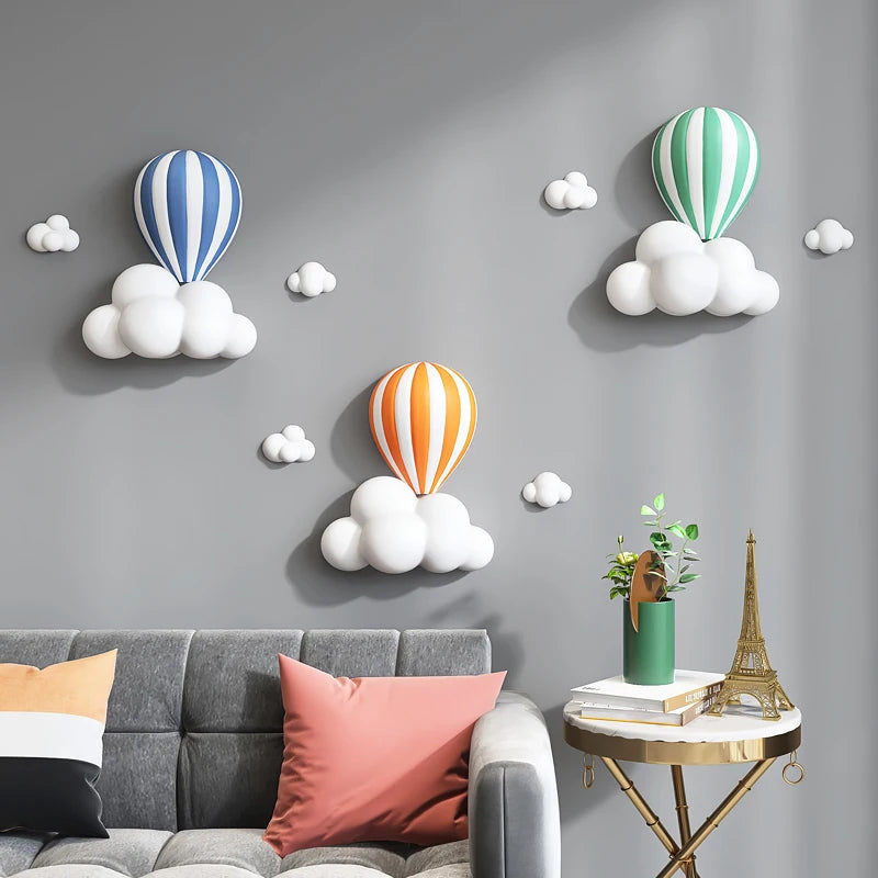 ballon à air chaud 3d décoration murale en relief