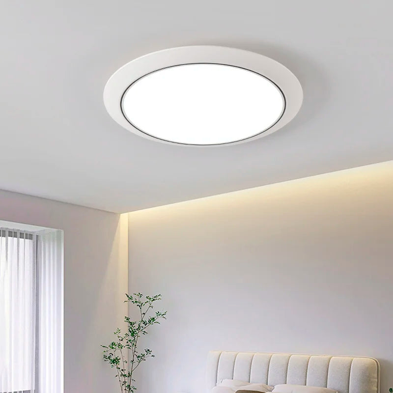 lustre led minimaliste ultra-mince circulaire trois-preuve
