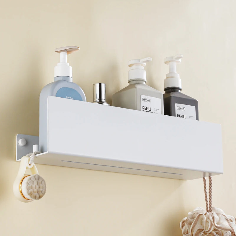 etagère de douche avec crochet pour articles de bain et cuisine