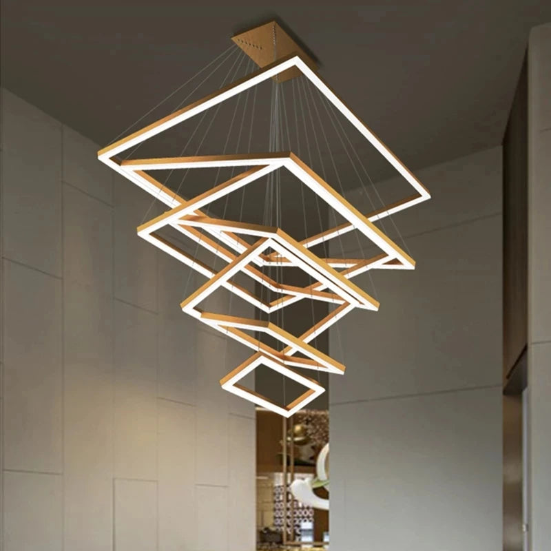 lustre led moderne salon maison plafond luxe intérieur