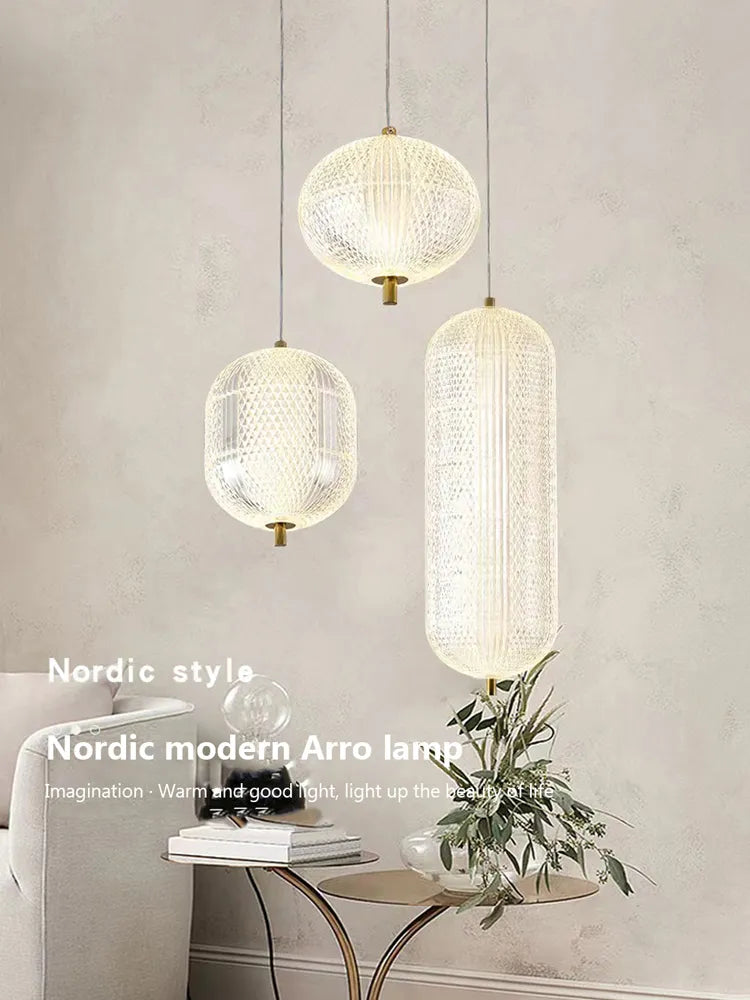 Led acrylique suspension minimaliste décoratif unique