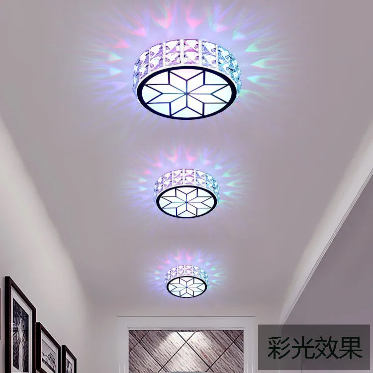 plafonnier led moderne en cristal pour éclairage intérieur