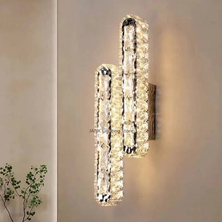 lustre post-moderne en cristal k9 led dimmable décor maison