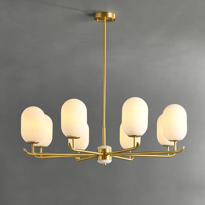 lustre style chinois luxueux en cuivre et jade