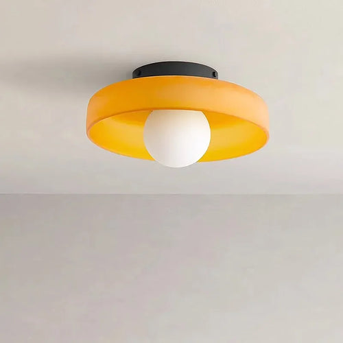 Plafonnier LED Vintage en verre à tête unique