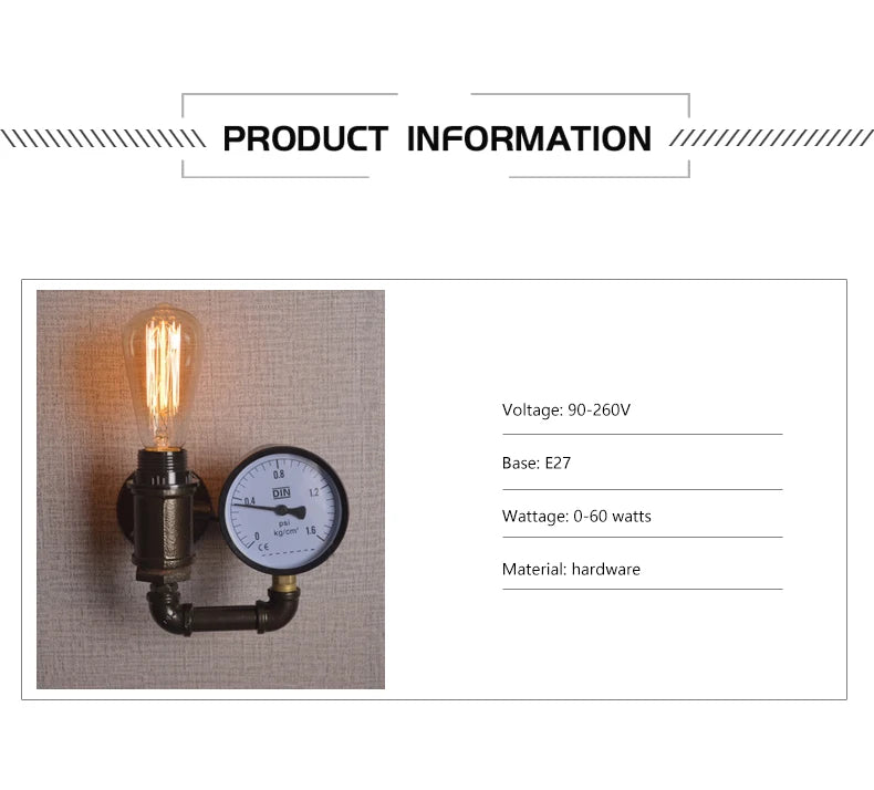 Luminaire industriel vapeur forme robinet