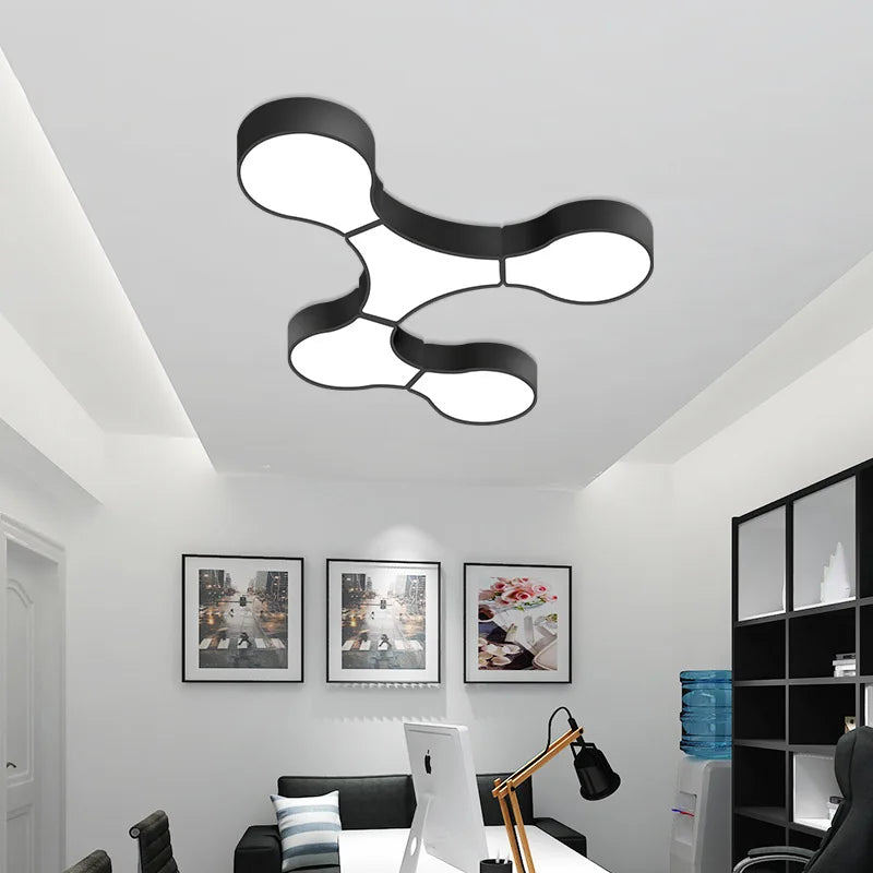 plafonnier Géométrie moderne ADN LED salon décor à la maison éclairage chambre Loft café bar bureau LED lumières