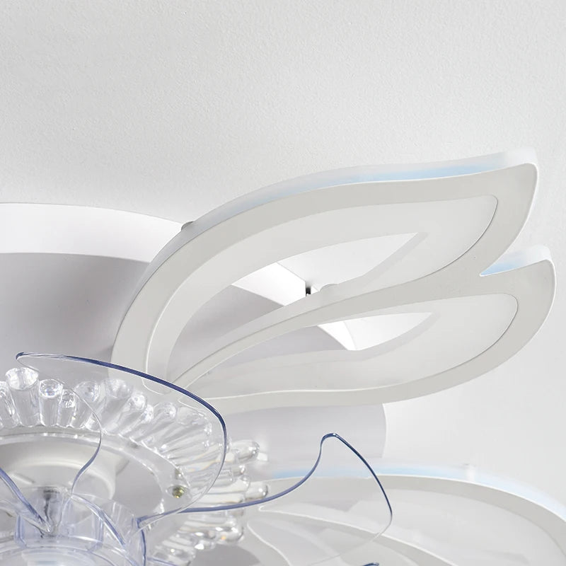 Busmos Fan LED Pendant Lamp Modern LED Pendant Lamp For Living Room, Bedroom, Studio Fan LED Pendant Lamp Dimmable White