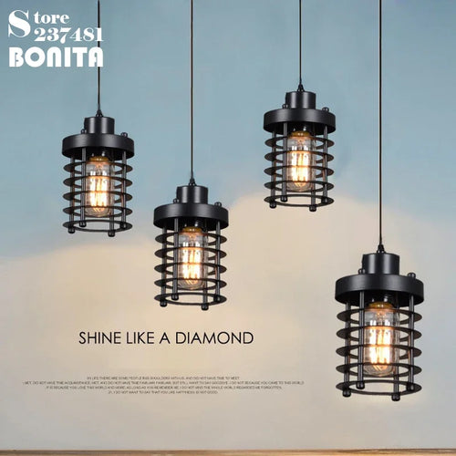 suspension vintage style industriel nordique en fer