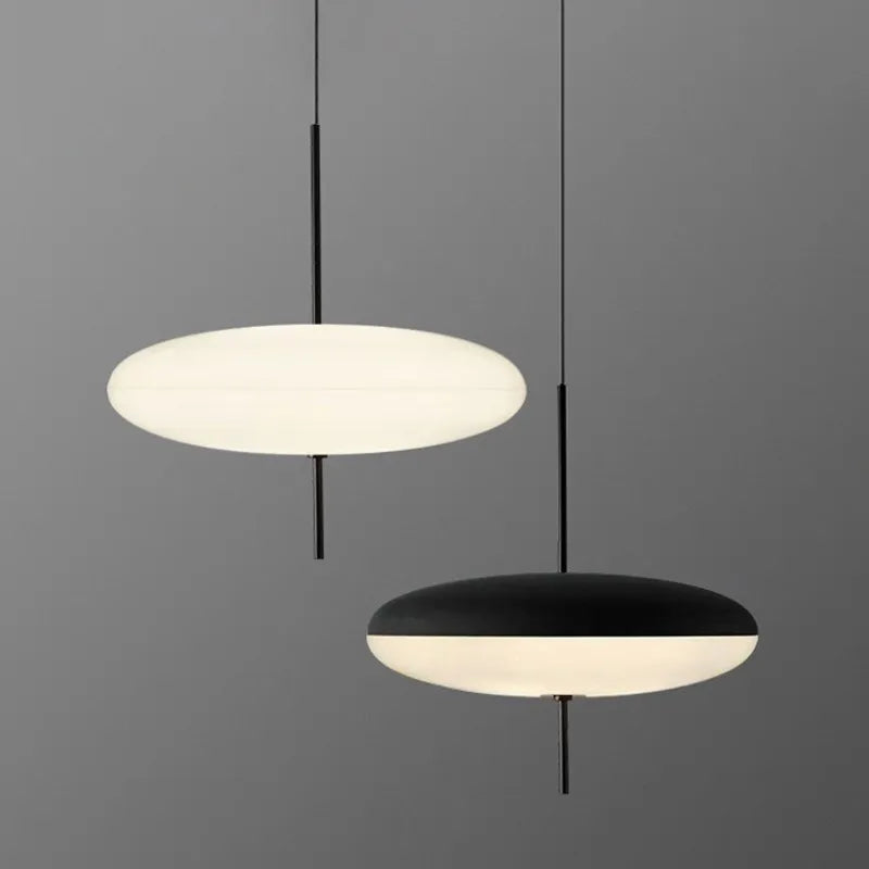 Suspension soucoupe volante modernes noires/blanches