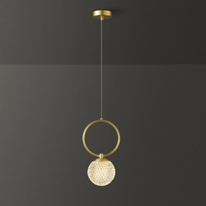 pendant light luxury LED design in Ball crystal glass