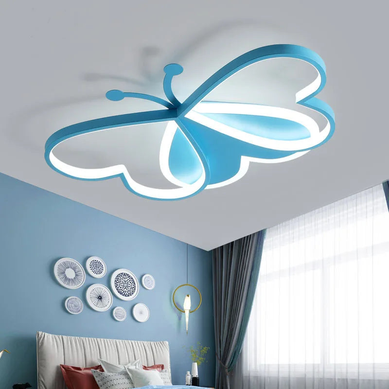 lustre led winfordo avec lampe papillon réglable pour enfants