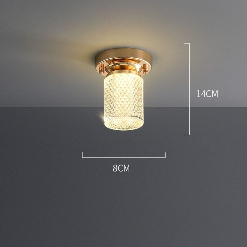LED ceiling light in luxury Tourtelle gold crystal