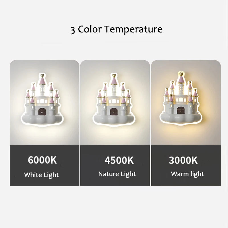 Applique murale princesse led bébé/enfant protection yeux