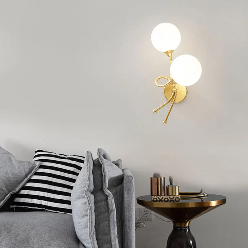 applique murale led avec boule de verre pour intérieur