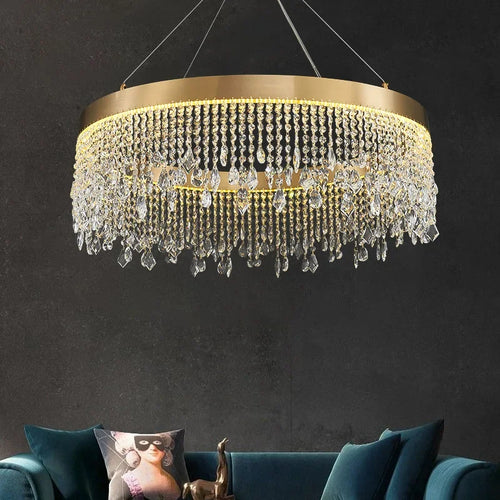 plafonnier led moderne en cristal luminaire décoratif d'intérieur